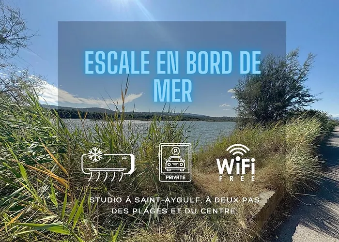 4 Pers-wifi-mer-etang A St-aygulf 아파트 *